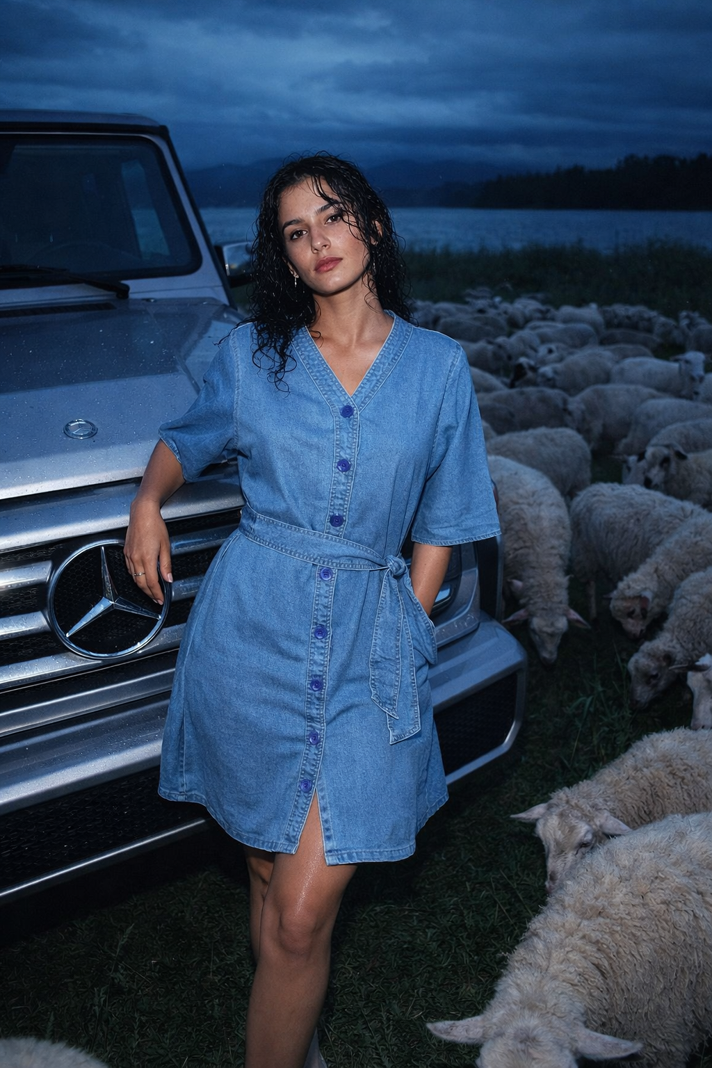 THI-W16 DENIM FROCK